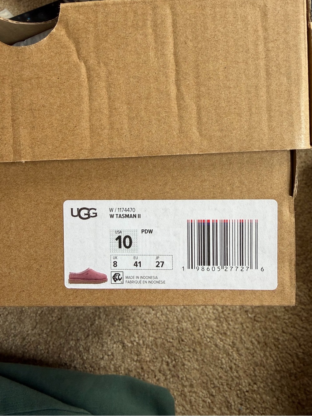 Brand new UGG Women's Dusty Rose Suede Tasman II - Picture 2 of 6